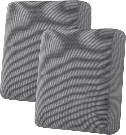 H.VERSAILTEX Super Stretch Individual Seat Cushion Covers Sofa Couch Slipcover Sets Thick Jacquard Textured Twill Fabric (...