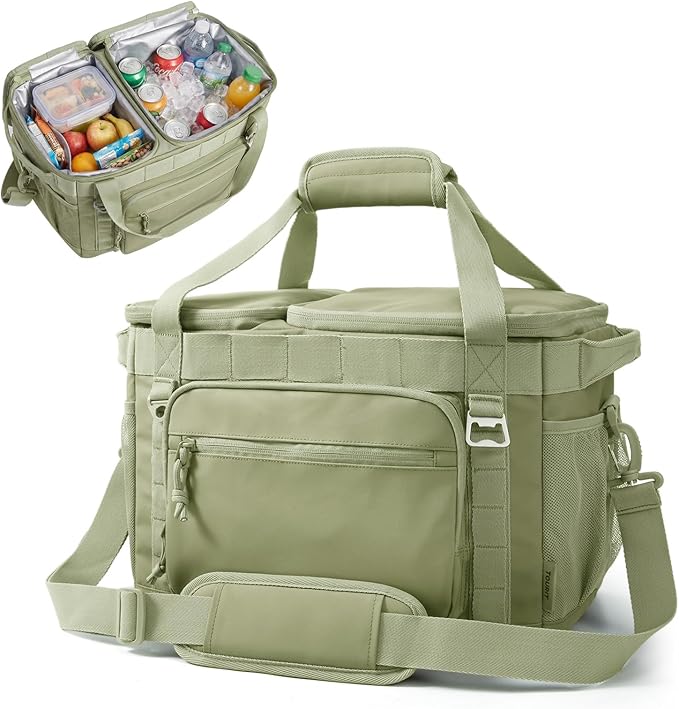 TOURIT 2-Zone Soft Cooler Bag 30/48Cans, Dry & Wet Insulated Beach Cooler, Lunch Bag, Leakproof Ice Chest for Camping, Pic...