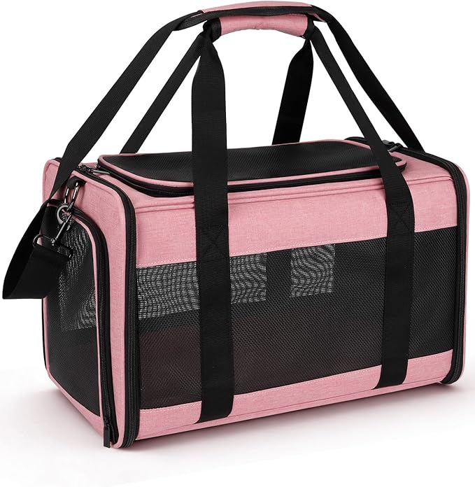 Hipubby Cat Carrier Dog Carrier for Pets Up to 16 Lbs, Soft-Sided Pet Travel Carrier for Cats and Small Dogs, Airline Appr...