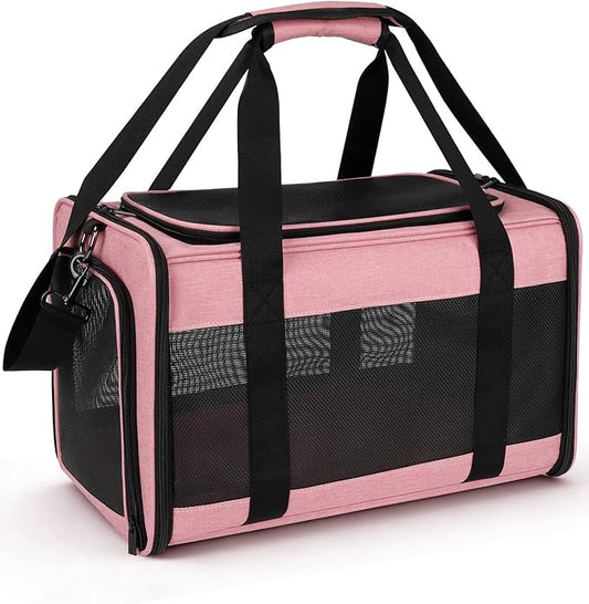 Hipubby Cat Carrier Dog Carrier for Pets Up to 16 Lbs, Soft-Sided Pet Travel Carrier for Cats and Small Dogs, Airline Appr...