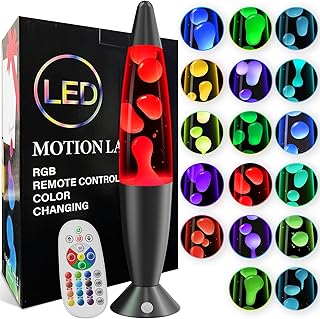 Large LED Liquid Motion Lamps Black 17 Colors Changing Lamp 16 Inch with Remote Giant Relax Mood Night Light for Kids Adul...