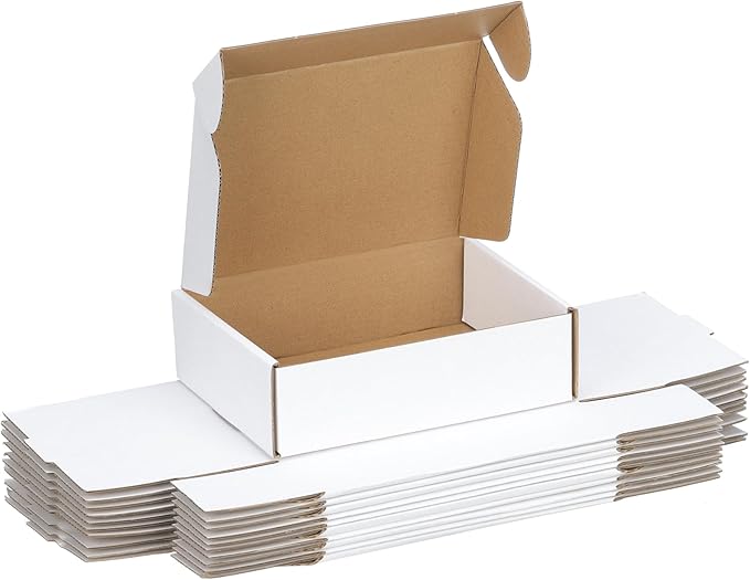 FARRAY 50 Pack of 7x5x2 Inches Small Shipping Boxes, Durable Kraft Corrugated Cardboard Boxes for Shipping, Mailing and Pa...