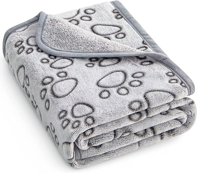 Stuffed® Premium Soft Dog Blanket Washable, 40"x32" Cat Blanket for Indoor Cats Large Medium Small Dog Puppy Essentials (G...