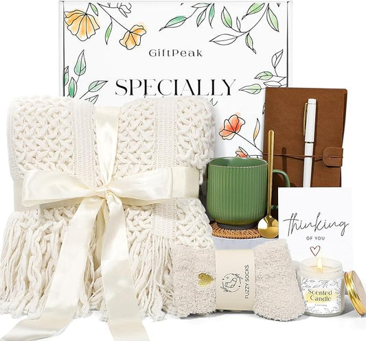 Get Well Soon Gifts for Women, Sympathy Gift Baskets, Thinking of You Care Package, Sending Hugs Box, After Surgery Feel B...