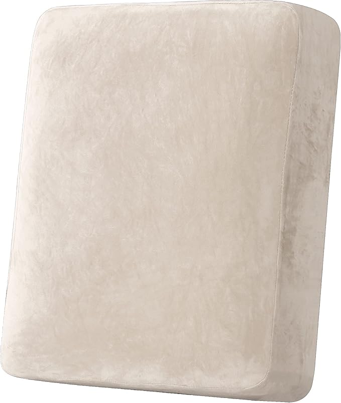 H.VERSAILTEX Velvet Stretch Couch Cushion Cover Plush Cushion Slipcover for Chair Cushion Furniture Protector Seat Cushion...