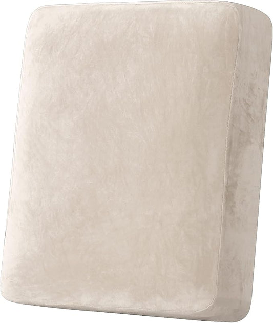 H.VERSAILTEX Velvet Stretch Couch Cushion Cover Plush Cushion Slipcover for Chair Cushion Furniture Protector Seat Cushion...