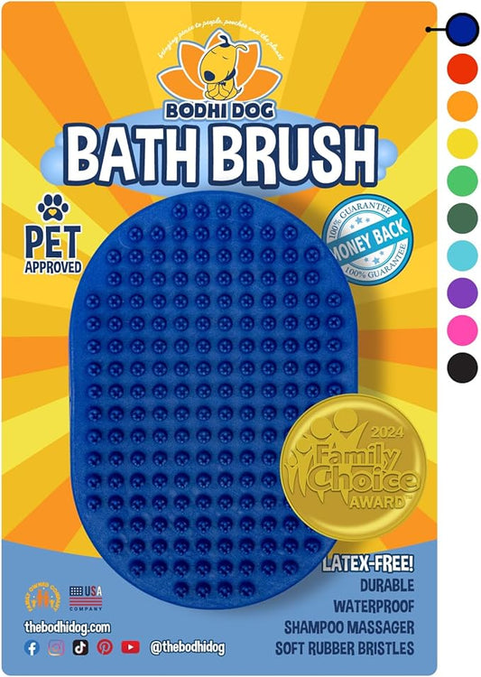 Bodhi Dog Shampoo Brush - Pet Grooming & Bath Supplies for Dogs and Cats - Bath Brush for Long & Short Hair - Premium Scru...