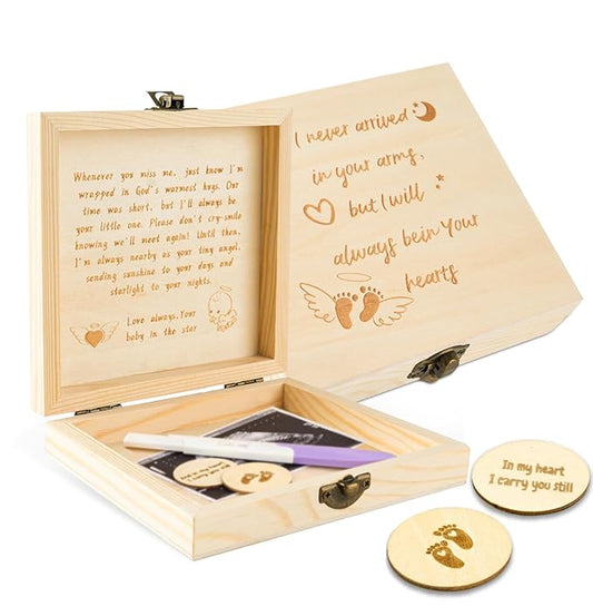 Miscarriage Memorial Box - Baby Keepsake Box for Mothers Parents, Pregnancy/Infant Loss Angel Baby Memory Loss of Baby Sym...