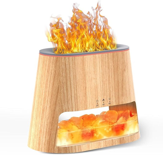 BieJiahWeiBie Luxury Himalayan Salt Lamp Humidifier & Aromatherapy Diffuser - 8 Color Mood Lighting w/Remote for Spa, Bedr...