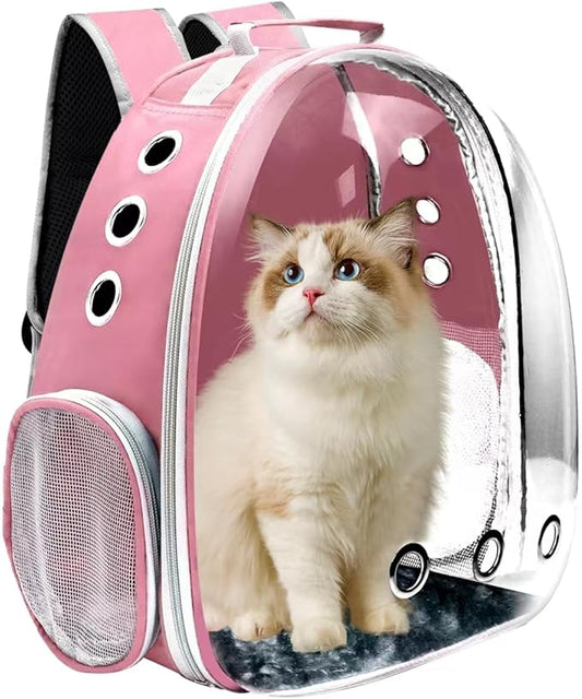 Cat Backpack Carrier, Pet Cat Carrier with Ventilated Design for Carrying Puppy Cats, Pet Carrier Backpack for Traveling/H...