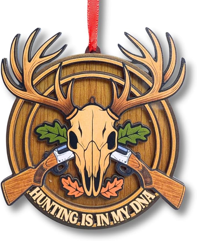 Hunting Ornaments, Hunting Car Mirror Hanging Ornament, Rustic Holiday Decoration for Hunters, Keepsakes and Gifts for Ani...