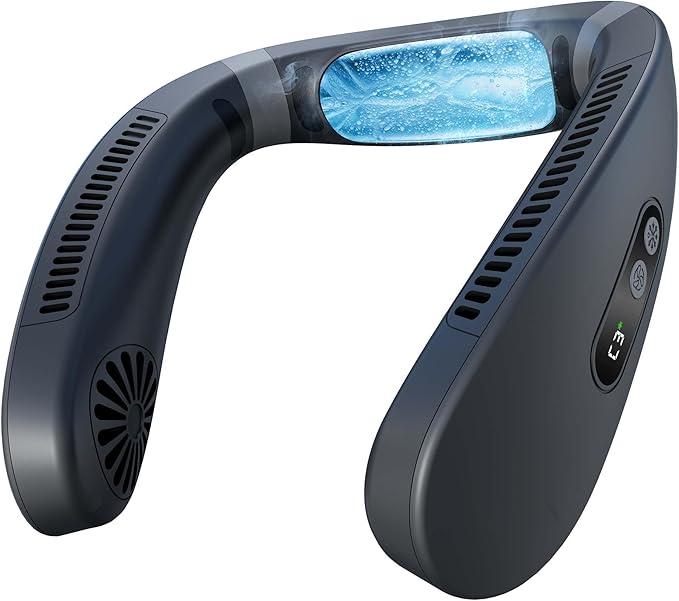 KOHA CoolMaster Ultra Neck Fan, Neck Air Conditioner, 2-in-1 Cooling Neck Fan Portable Rechargeable, Wearable Personal Fa...