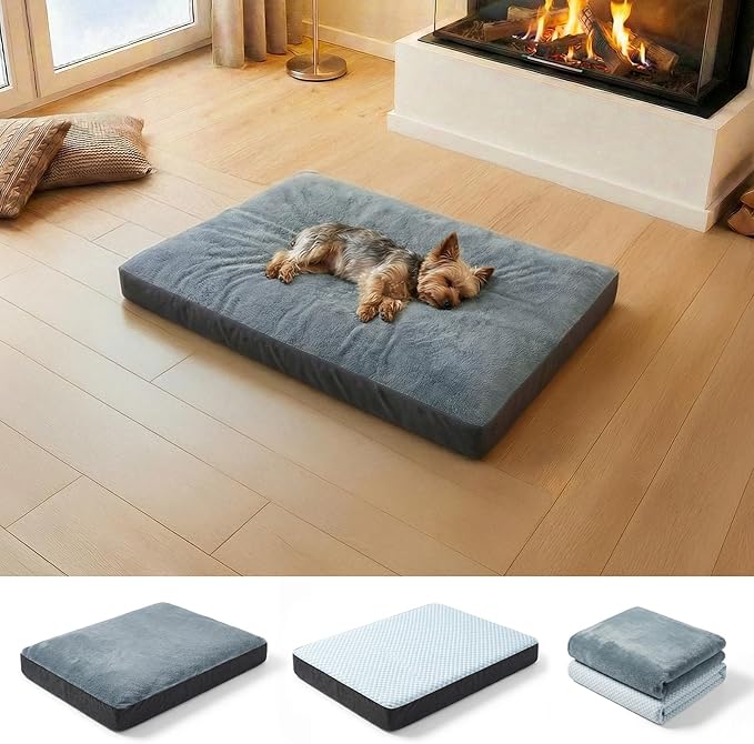 Wagora Dog Bed for Crate, Extra Large Cooling Mat for Dogs, Waterproof Dog Bed with Dual Surface Removable Washable Cover...
