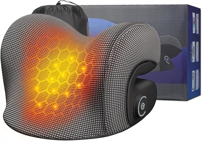 Wireless Heated Neck Stretcher for Pain Relief, Portable Cordless Neck Shoulder Cervical Traction Device with Graphene Hea...