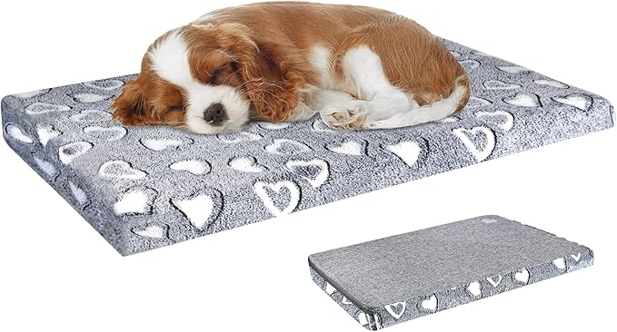 VANKEAN Reversible Cool and Warm Dog Bed Mat for Crates - Stylish Pad With Waterproof Inner Linings and Removable Machine ...
