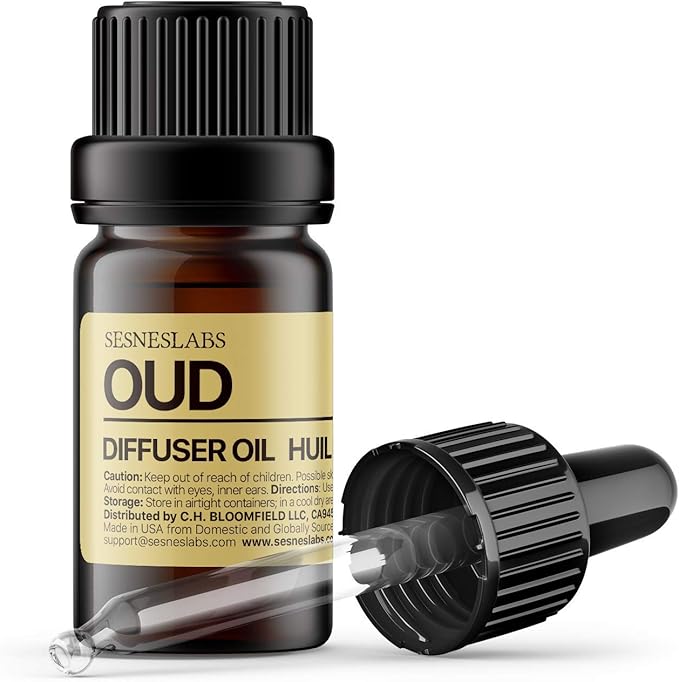 Oud Diffuser Oil, Niche Scent, Luxury Chinese Pepper, Rosewood, Cardamom, Vetiver, Oud, Tonka Bean, Musk Essential Oils Bl...