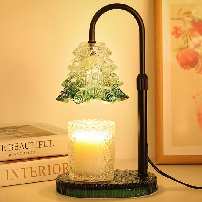 Christmas Tree Shaped Candle Warmer Lamp with Timer & Dimmer – Adjustable Wax Melt Lamp for Jar Candles, Home Decor Accent...