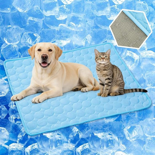 MeiLiMiYu 2026 Upgraded Washable Dog Cooling Mat Ice Silk Cooling Mat for Dogs Pet Self Cooling Pad Blanket Dog Cooling Pa...