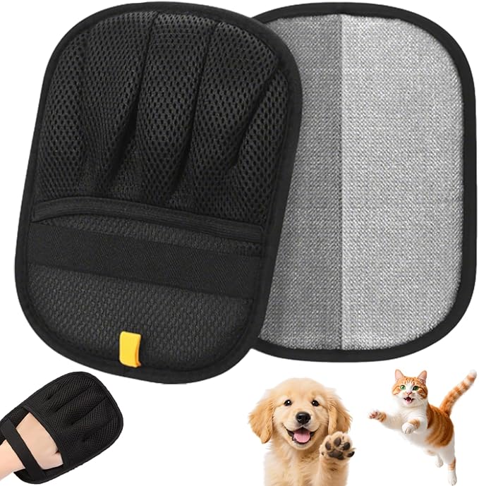 Bumilily Pet Hair Removal Glove for Cats and Dogs - Electrostatic Pet Hair Remover Glove, Reusable Brush Pet Hair Remover ...