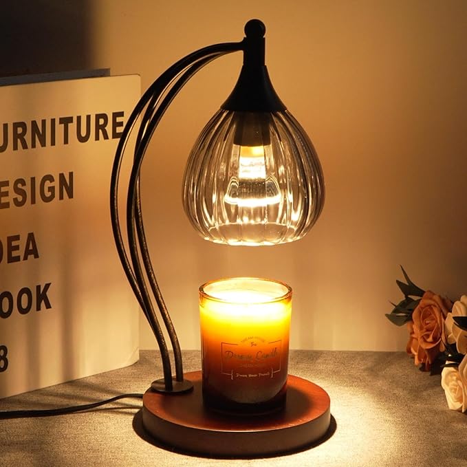Candle Warmer Lamp with Timer Dimmer - Electric Light Wax Warmer for Jar Candles - Lamp with 2 Bulbs, Unique Birthday Gift...