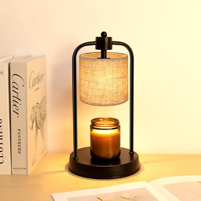 FullyCare Candle Warmer Lamp Electric with Timer: Wax Melts Warmer - Dimmable Candle Wax Warmer Electric Candle Warmer wit...