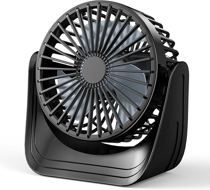 Smilebridge 10000mAh Battery Operated Desk Fan, Portable USB Rechargeable Personal Fan with 3 Speeds, 360° Rotation & Quie...