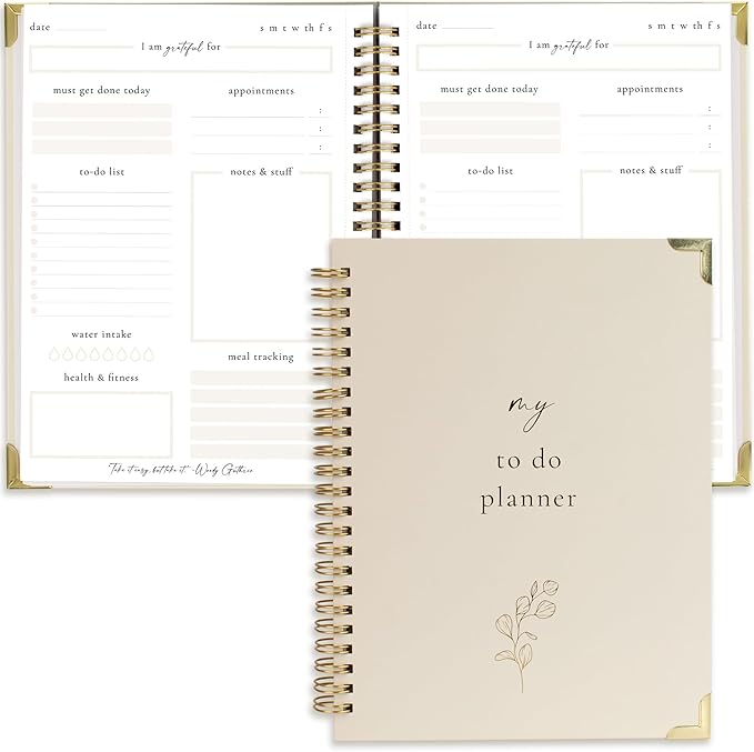 Beautiful To Do List Notebook - Aesthetic Daily Planner to Easily Organize Your Tasks And Boost Productivity - Stylish Und...