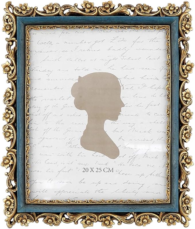 Sunlit Vintage Picture Frame 8x10 Inch, Luxury Antique Photo Frames with Glass Front, Photo Display, Tabletop Wall Hangin...