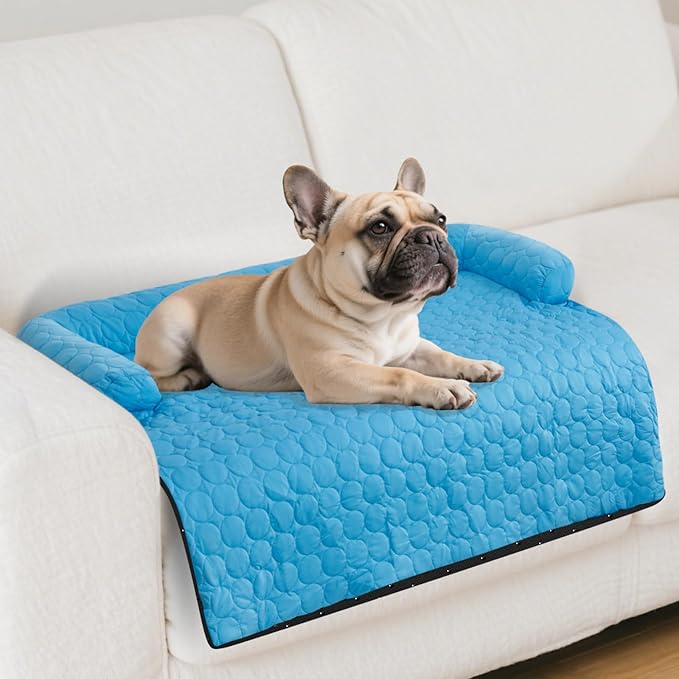 Cooling Dog Bed, Cooling Mat for Dogs & Cats | Machine Washable Couch Bed, Waterproof & Non-Slip Blanket Cover | Pad for P...