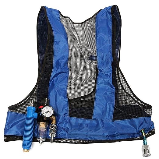 kebyy Vortex Tube Air Conditioner Waistcoat Compressed Air Cooling Welding Steel Vest
