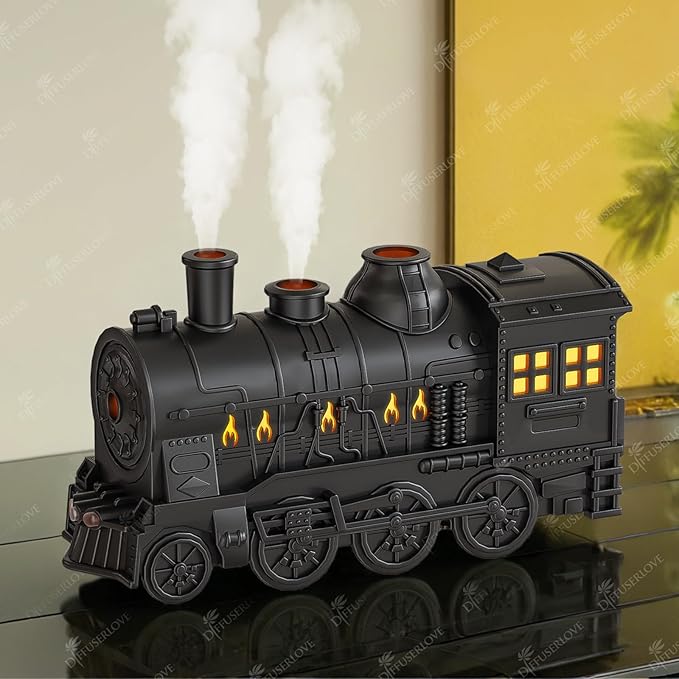 Diffuserlove Train Diffuser 300ML Essential Oil Diffuser Cool Mist Humidifier Aroma Diffuser with Night Light for Bedroom ...