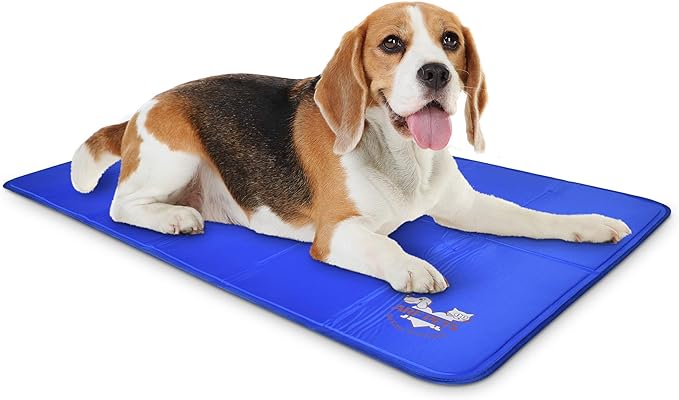 Arf Pets Dog Cooling Mat 27” x 43” Pad for Kennels, Crates and Beds, Non-Toxic, Durable Solid Self Cooling Gel Material. N...
