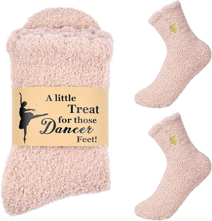 Brikabia Dance Gifts for Dancers, Ultra Soft Fuzzy Dance Socks for Women Dancer Party Favor