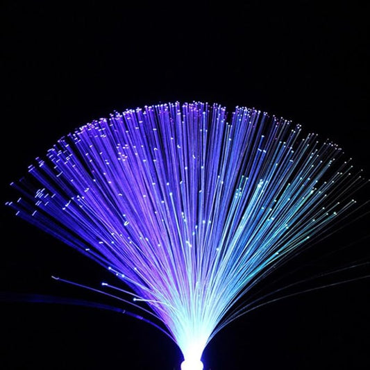 Fiber Optic Lamp, LED Colourful Changing Fiber Optic Fountain Night Light, Novelty Battery Powered Bedside Mood Lamp for C...