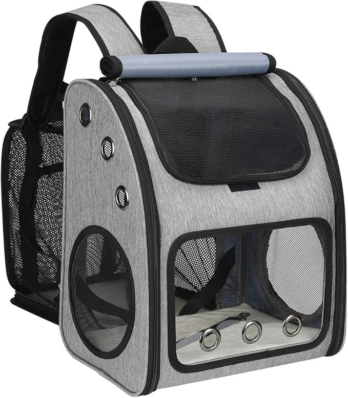COVONO Expandable Pet Carrier Backpack for Cats, Dogs and Small Animals, Portable Pet Travel Carrier, Super Ventilated Des...