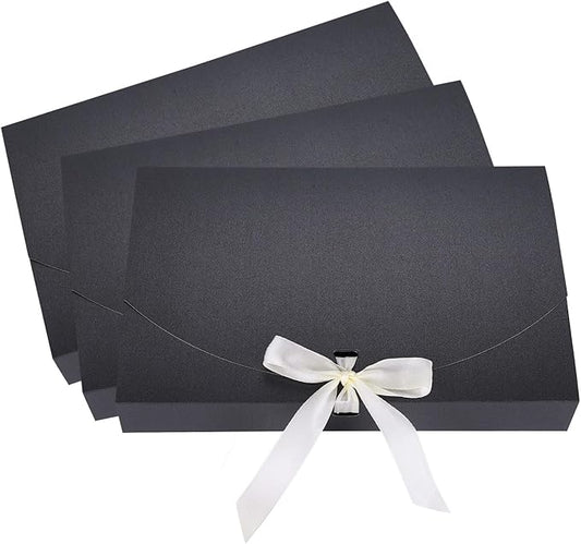 10Pcs Gift Boxes with Ribbon Bowknot Kraft Paper Gift Bag Envelope Wrapping Box Scarf Lingerie Necklace Shirt Gift Packagi...