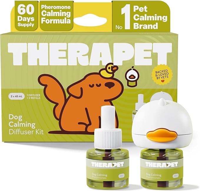 TherapetMD 60-Day Dog Calming Diffuser Kit - Dog Pheromone Diffuser for Stress, Destructive Behavior, Pee Accidents, Separ...