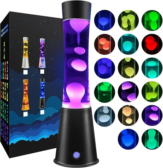 17-Color Changing Liquid Motion Lamp with Remote & Auto Shut-off, Soothing Mood Lamp for Bedroom, Office & Home Decor, 15....