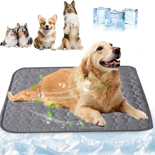 Cooling Dog Mat Extra Large, 28" x 20" Thick & Durable Washable Cooling Mat for Extra Large Dogs, Portable Extended Coolin...