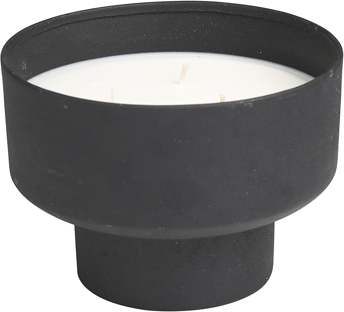 Deco 79 Metal Decorative Candle Campfire Scented Matte 50 oz 3 Wick Aromatherapy Candle with White Wax, Wax Aromatherapy C...