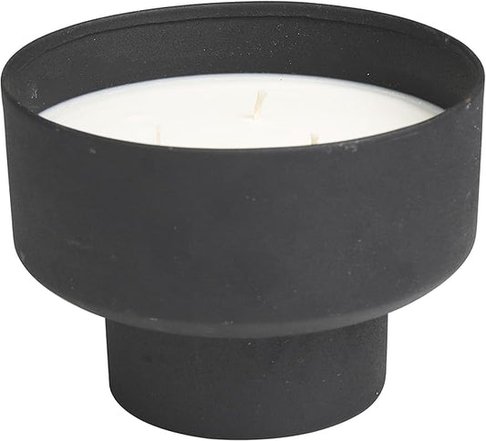 Deco 79 Metal Decorative Candle Campfire Scented Matte 50 oz 3 Wick Aromatherapy Candle with White Wax, Wax Aromatherapy C...