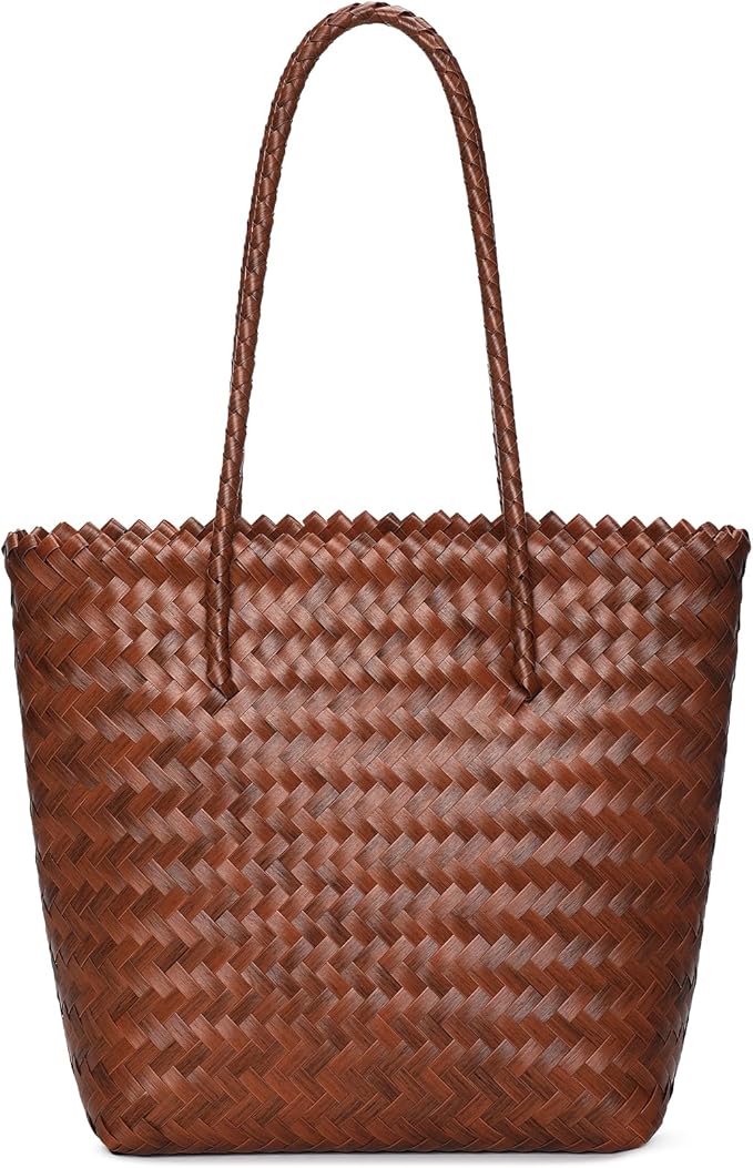 Tavaleu Straw Beach Bags for Women, Tote Handbag Shoulder Bag for Women, Beach Straw Purse Buckets Summer Fashion Hobo Bags