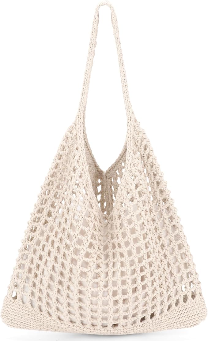 EIMMBD Crochet Bags for Women Beach Totes Bags Aesthetic Summer Tote Shoulder Hippie Bag Knit Bag