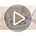 LANDICI Small Jewelry Box for Women Girls, PU Leather Travel Jewelry Case, Portable Jewelry Organizer Storage Holder Displ...