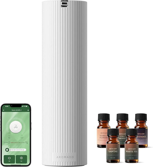 Aromadd Scent Diffuser Starter Kit – Waterless Essential Oil Diffuser for Home, 1500 Sq.Ft Coverage Scent Air Machine, Sma...