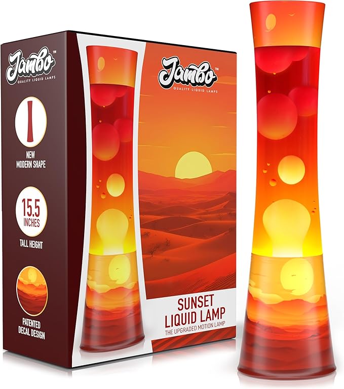 JAMBO 15.5" The Upgraded Motion Lamp, Sunset Decal Motion Light, Beautiful Home Decor, Living Room Bedroom Lamp, Relaxing ...
