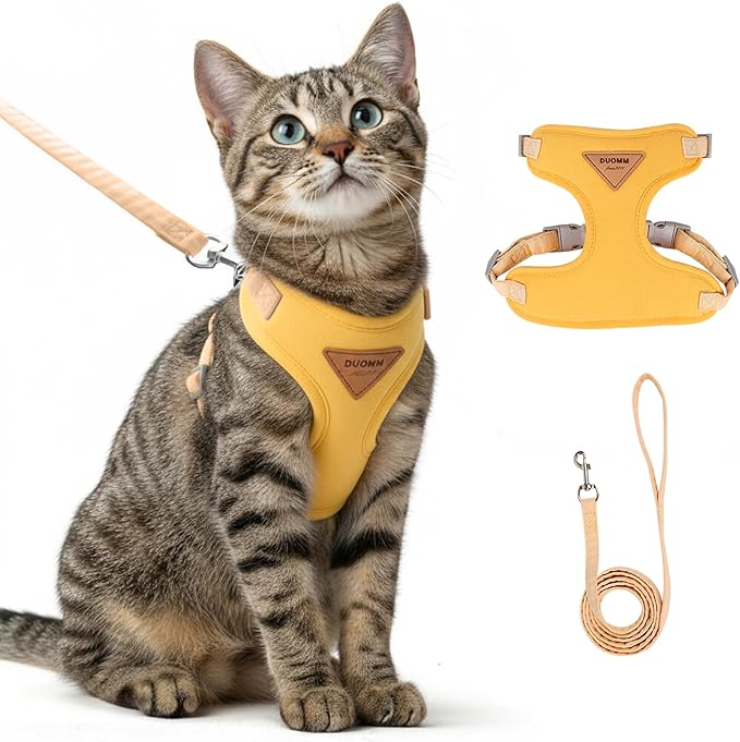 Escape-Proof Cat Harness and Leash Set - Adjustable and Comfortable - Ideal for Walking Cat Outdoors - Fits Small Dogs, Ki...