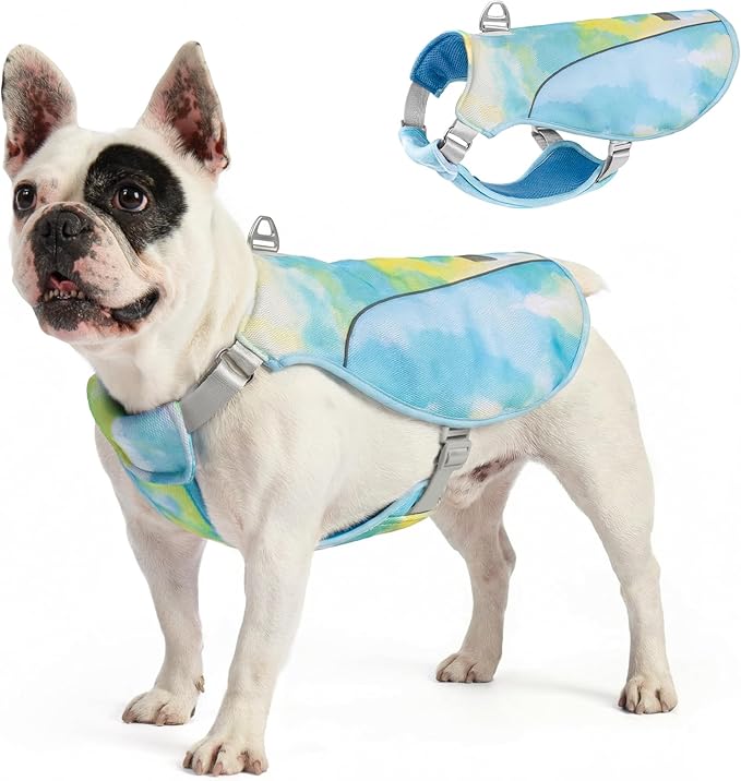 KYEESE Dog Cooling Vest, Breathable Mesh Dog Cooling Shirt for Small Dogs with D-Ring, Sun Protection Reflective Dogs Cool...