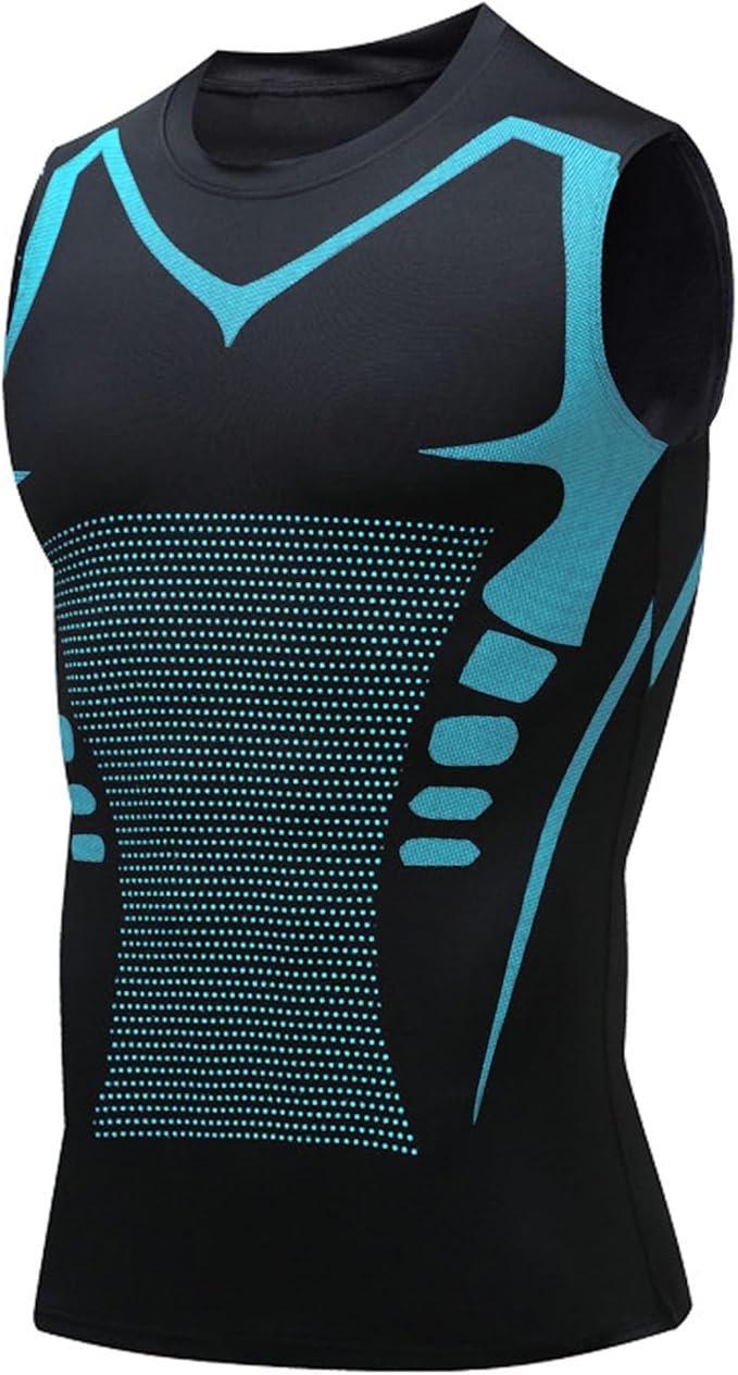 XINGCOOL Compression Shirt Men Slimming Body Shaper Vest Crewneck Workout Shirts Tummy Control Undershirts