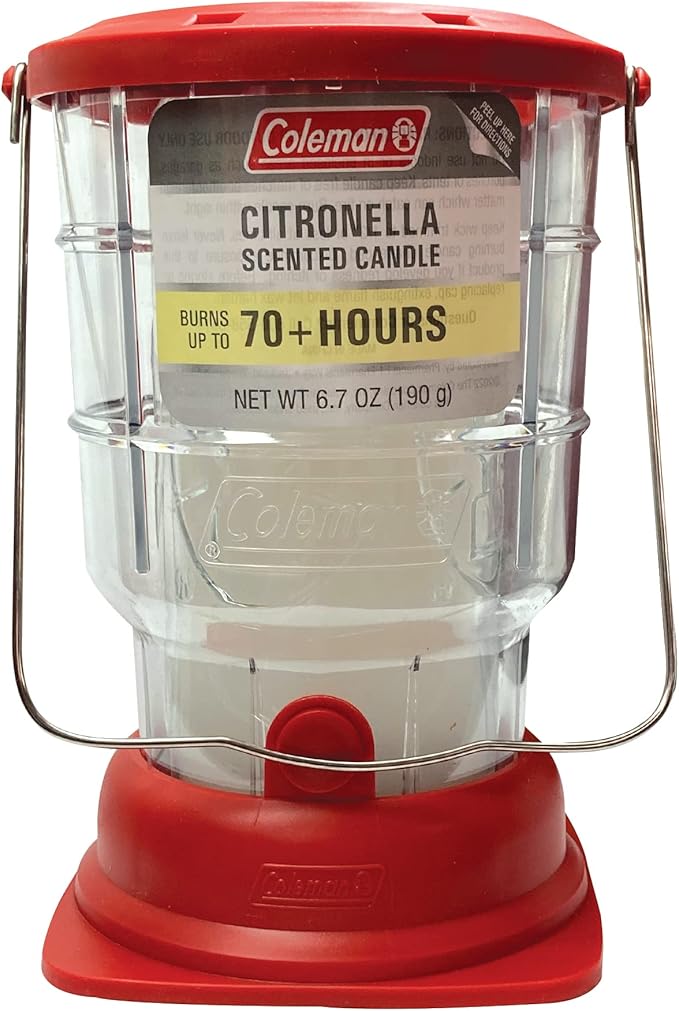 Coleman 70+ Hour Citronella Candle Outdoor Lantern, Classic Design with Easy Carry and Hang Handle, Extended Burn Time for...